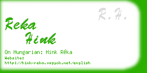 reka hink business card